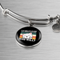 Cat About Catnip Bracelet Stainless Steel or 18k Gold Circle Bangle-Express Your Love Gifts