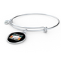 Cat About Catnip Bracelet Stainless Steel or 18k Gold Circle Bangle-Express Your Love Gifts