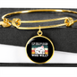 Cat About Catnip Bracelet Stainless Steel or 18k Gold Circle Bangle-Express Your Love Gifts