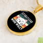 Cat About Catnip Circle Necklace Stainless Steel or 18k Gold 18-22"-Express Your Love Gifts