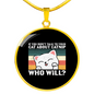 Cat About Catnip Circle Necklace Stainless Steel or 18k Gold 18-22"-Express Your Love Gifts