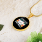 Cat About Catnip Circle Necklace Stainless Steel or 18k Gold 18-22"-Express Your Love Gifts