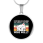 Cat About Catnip Circle Necklace Stainless Steel or 18k Gold 18-22"-Express Your Love Gifts