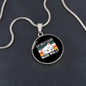 Cat About Catnip Circle Necklace Stainless Steel or 18k Gold 18-22"-Express Your Love Gifts