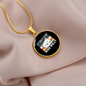 Cat About Catnip Circle Necklace Stainless Steel or 18k Gold 18-22"-Express Your Love Gifts