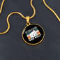 Cat About Catnip Circle Necklace Stainless Steel or 18k Gold 18-22"-Express Your Love Gifts