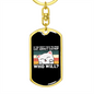 Cat About Catnip Keychain Stainless Steel or 18k Gold Dog Tag Keyring-Express Your Love Gifts