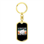 Cat About Catnip Keychain Stainless Steel or 18k Gold Dog Tag Keyring-Express Your Love Gifts