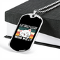 Cat About Catnip Necklace Stainless Steel or 18k Gold Dog Tag 24" Chain-Express Your Love Gifts