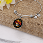Cat And Math Bracelet Stainless Steel or 18k Gold Circle Bangle-Express Your Love Gifts