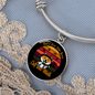 Cat And Math Bracelet Stainless Steel or 18k Gold Circle Bangle-Express Your Love Gifts