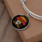 Cat And Math Bracelet Stainless Steel or 18k Gold Circle Bangle-Express Your Love Gifts