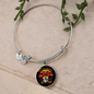 Cat And Math Bracelet Stainless Steel or 18k Gold Circle Bangle-Express Your Love Gifts