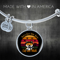 Cat And Math Bracelet Stainless Steel or 18k Gold Circle Bangle-Express Your Love Gifts
