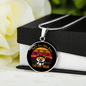 Cat And Math Circle Necklace Stainless Steel or 18k Gold 18-22"-Express Your Love Gifts