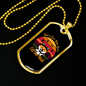 Cat And Math Necklace Stainless Steel or 18k Gold Dog Tag 24" Chain-Express Your Love Gifts