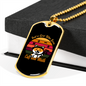 Cat And Math Necklace Stainless Steel or 18k Gold Dog Tag 24" Chain-Express Your Love Gifts
