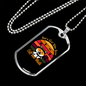 Cat And Math Necklace Stainless Steel or 18k Gold Dog Tag 24" Chain-Express Your Love Gifts