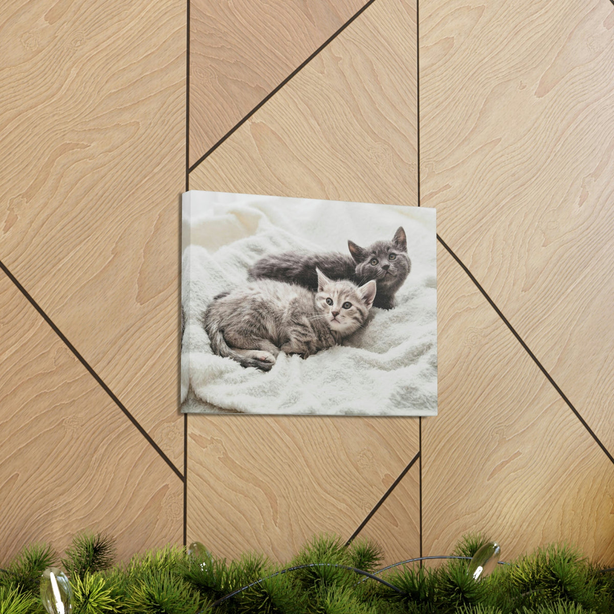 Scripture Walls Cat Couple Cat Troop Print Animal Wall Art Wildlife Canvas Prints Wall Art Ready to Hang Unframed-Express Your Love Gifts