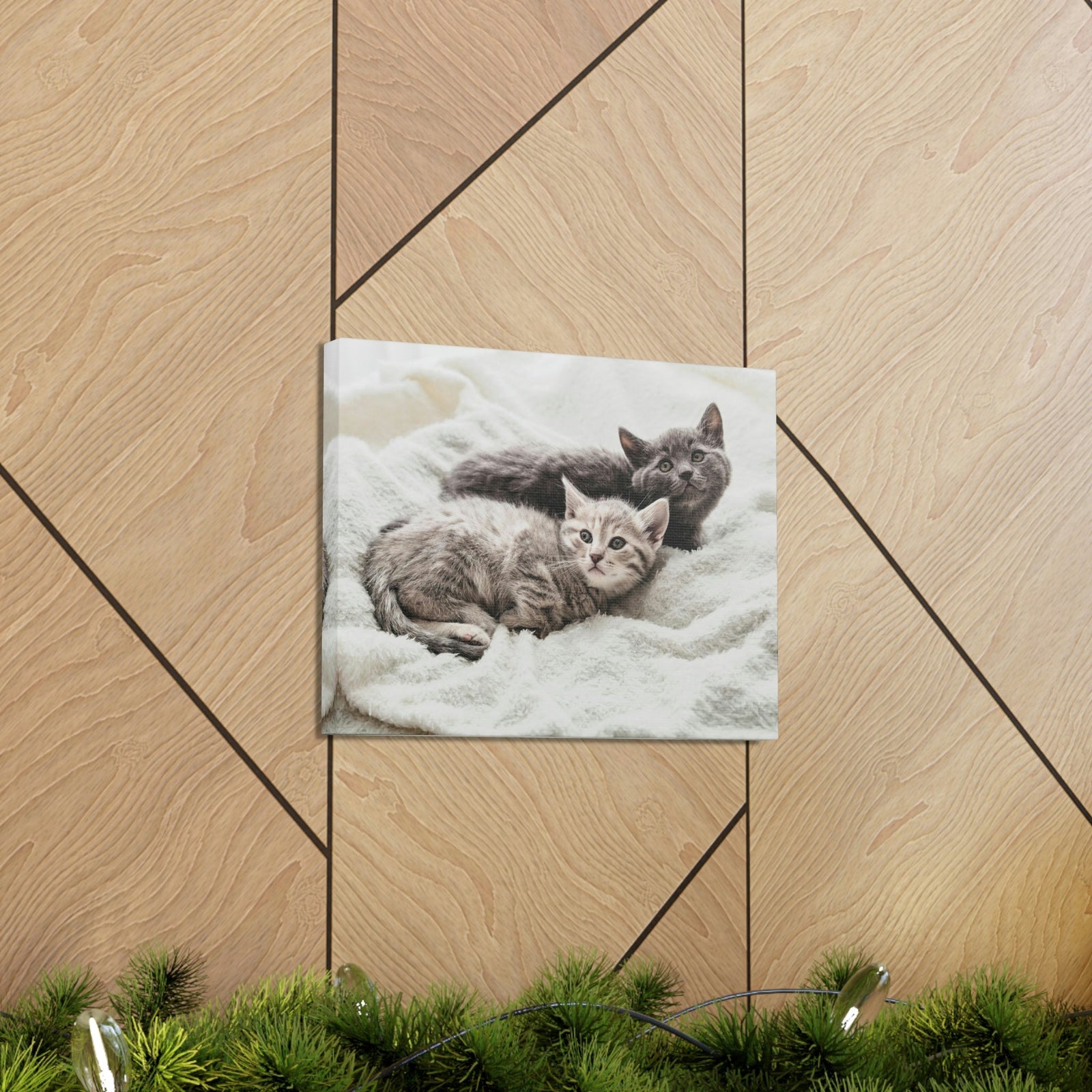 Scripture Walls Cat Couple Cat Troop Print Animal Wall Art Wildlife Canvas Prints Wall Art Ready to Hang Unframed-Express Your Love Gifts