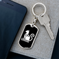 Cat Grandma Mom Keychain Stainless Steel or 18k Gold Dog Tag Keyring-Express Your Love Gifts