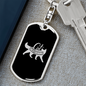 Cat Great Grandma Mom Keychain Stainless Steel or 18k Gold Dog Tag Keyring-Express Your Love Gifts