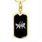 Cat Great Grandma Mom Keychain Stainless Steel or 18k Gold Dog Tag Keyring-Express Your Love Gifts