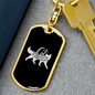 Cat Great Grandma Mom Keychain Stainless Steel or 18k Gold Dog Tag Keyring-Express Your Love Gifts
