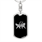 Cat Great Grandma Mom Keychain Stainless Steel or 18k Gold Dog Tag Keyring-Express Your Love Gifts