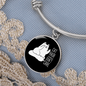 Cat Hair Don't CAre Bracelet Stainless Steel or 18k Gold Circle Bangle-Express Your Love Gifts