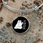 Cat Hair Don't CAre Bracelet Stainless Steel or 18k Gold Circle Bangle-Express Your Love Gifts