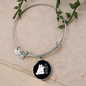 Cat Hair Don't CAre Bracelet Stainless Steel or 18k Gold Circle Bangle-Express Your Love Gifts