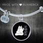 Cat Hair Don't CAre Bracelet Stainless Steel or 18k Gold Circle Bangle-Express Your Love Gifts