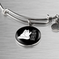 Cat Hair Don't CAre Bracelet Stainless Steel or 18k Gold Circle Bangle-Express Your Love Gifts