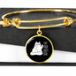 Cat Hair Don't CAre Bracelet Stainless Steel or 18k Gold Circle Bangle-Express Your Love Gifts
