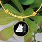 Cat Hair Don't CAre Bracelet Stainless Steel or 18k Gold Circle Bangle-Express Your Love Gifts