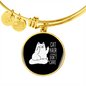 Cat Hair Don't CAre Bracelet Stainless Steel or 18k Gold Circle Bangle-Express Your Love Gifts