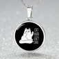 Cat Hair Don't CAre Circle Necklace Stainless Steel or 18k Gold 18-22"-Express Your Love Gifts