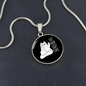 Cat Hair Don't CAre Circle Necklace Stainless Steel or 18k Gold 18-22"-Express Your Love Gifts