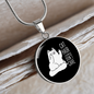 Cat Hair Don't CAre Circle Necklace Stainless Steel or 18k Gold 18-22"-Express Your Love Gifts