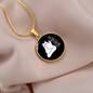 Cat Hair Don't CAre Circle Necklace Stainless Steel or 18k Gold 18-22"-Express Your Love Gifts