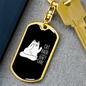 Cat Hair Don't CAre Keychain Stainless Steel or 18k Gold Dog Tag Keyring-Express Your Love Gifts