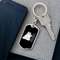Cat Hair Don't CAre Keychain Stainless Steel or 18k Gold Dog Tag Keyring-Express Your Love Gifts