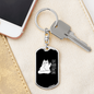 Cat Hair Don't CAre Keychain Stainless Steel or 18k Gold Dog Tag Keyring-Express Your Love Gifts