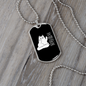 Cat Hair Don't CAre Necklace Stainless Steel or 18k Gold Dog Tag 24" Chain-Express Your Love Gifts
