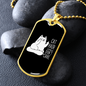 Cat Hair Don't CAre Necklace Stainless Steel or 18k Gold Dog Tag 24" Chain-Express Your Love Gifts