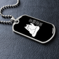 Cat Hair Don't CAre Necklace Stainless Steel or 18k Gold Dog Tag 24" Chain-Express Your Love Gifts