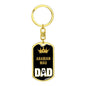 Cat Key Ring Arabian Mau Cat Dad King Keychain Stainless Steel or 18k Gold-Express Your Love Gifts