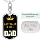 Cat Key Ring Australian Mist Cat Dad King Keychain Stainless Steel or 18k Gold-Express Your Love Gifts