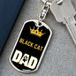 Cat Key Ring Black Cat Cat Dad King Keychain Stainless Steel or 18k Gold-Express Your Love Gifts